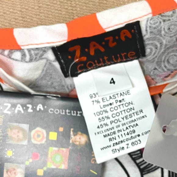 ZaZa Couture Orange Dress size 4 - Picture 2 of 2
